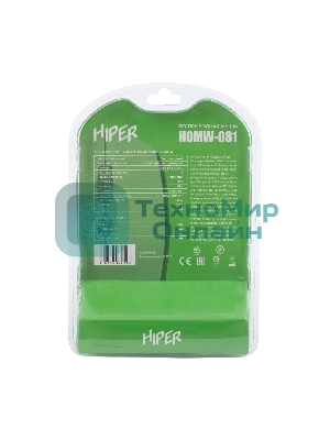 Мышь беспроводная HIPER HOMW-081 серый, 1600 dpi, радиоканал, USB, кнопки - 4