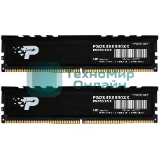 Оперативная память Patriot Signature Premium, DDR5, 64Gb (2x32 Gb), 4800 MHz, CL40, DIMM, радиатор, черный