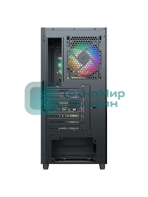 Компьютерный корпус ACD Citadel 106 ATX, черный, USB 3.0x1, USBx2+HD audio,1x12см ARGb rear+2x14см ARGb front,TG