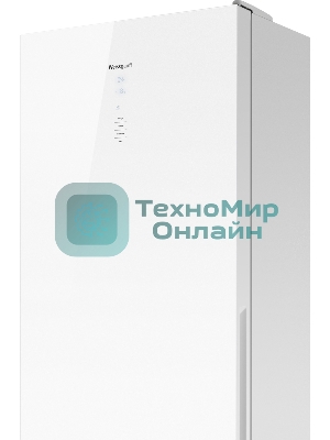 Холодильник Weissgauff WRK 1850 D Full NoFrost белое стекло двухкамерный 223/94 л морозилка снизу