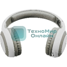 Беспроводные/проводные наушники Digma BT-15 белый/серый, накладные, Bluetooth + проводной, складная конструкция, до 10 ч