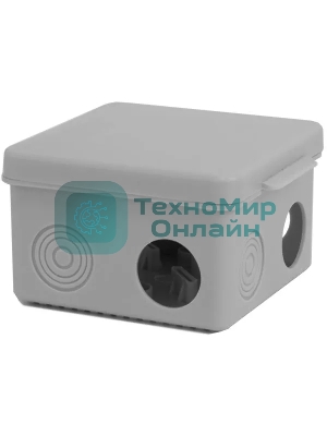 Коробка распределительная TOKOV ELECTRIC ОП 80х80х50 мм 7 каб. вводов IP54 серый