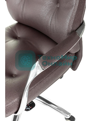 Кресло Бюрократ DAO/BROWN коричневый, кожа