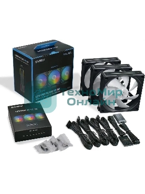 Комплект вентиляторов для корпуса Lian Li Uni Fan ALV2 (3 шт.) G99.12ALV23B.00 черный, 120 мм, 2000rpm 28.7Db, 4-pin