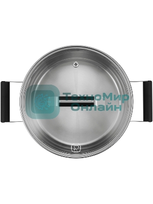 Кастрюля Rondell Bayoneta RDS-1807 3.1 л. d=20 см (с крышкой) стальной