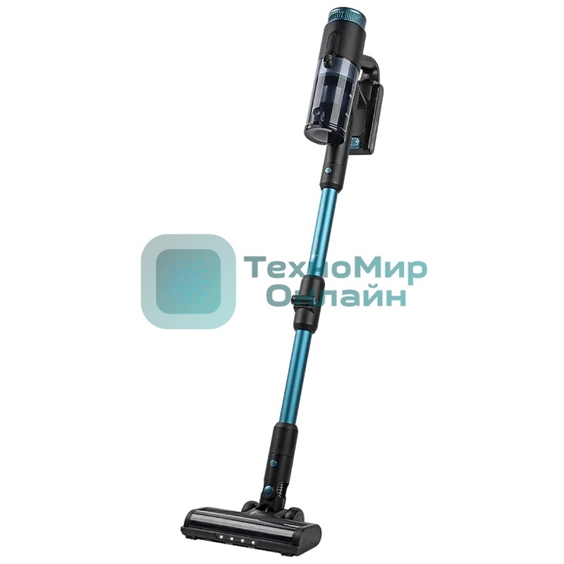 Пылесос вертикальный Leonord LE-1405 BLDC черный/голубой, питание от аккумулятора, 450 Вт, уборка сухая, пылесборник 0.5 л