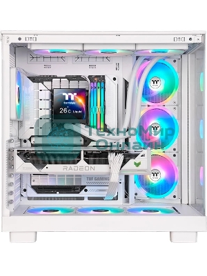 Система жидкостного охлаждения Thermaltake MAGFloe 420 Ultra Snow ARGB Soc-AM5/AM4/1200/1700/1851 белый 4-pin 34.5dB Al+Cu LCD Ret (CL-W452-PL14SW-A)