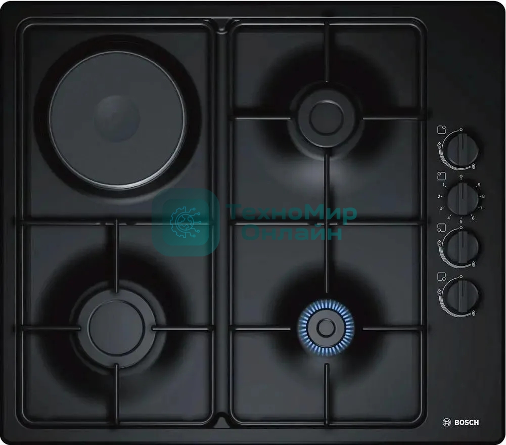 Комбинированная варочная панель Bosch PBY6C6B62O независимая, черный
