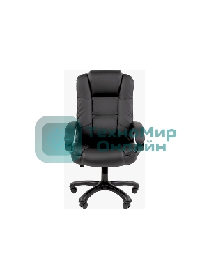 Кресло Chairman 600 черный, экокожа, 120 кг