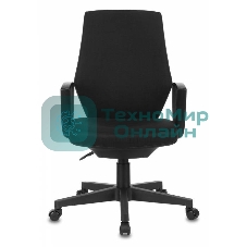 Кресло Бюрократ CH-545 черный, экокожа, 120 кг, механизм качания