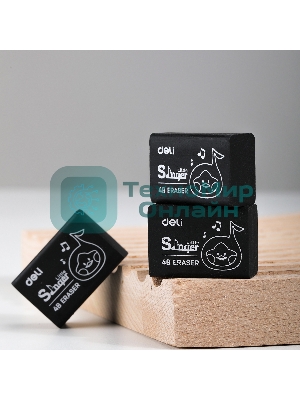 Ластик Deli Little Singer EH316 32x22x12.5мм черный