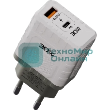 Сетевое зарядное устройство Defender UPA-132 30W, USB A+C, белый