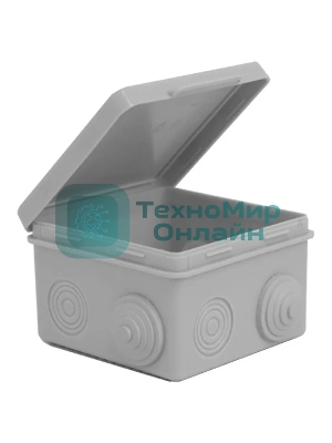 Коробка распределительная TOKOV ELECTRIC ОП 80х80х50 мм 7 каб. вводов IP54 серый