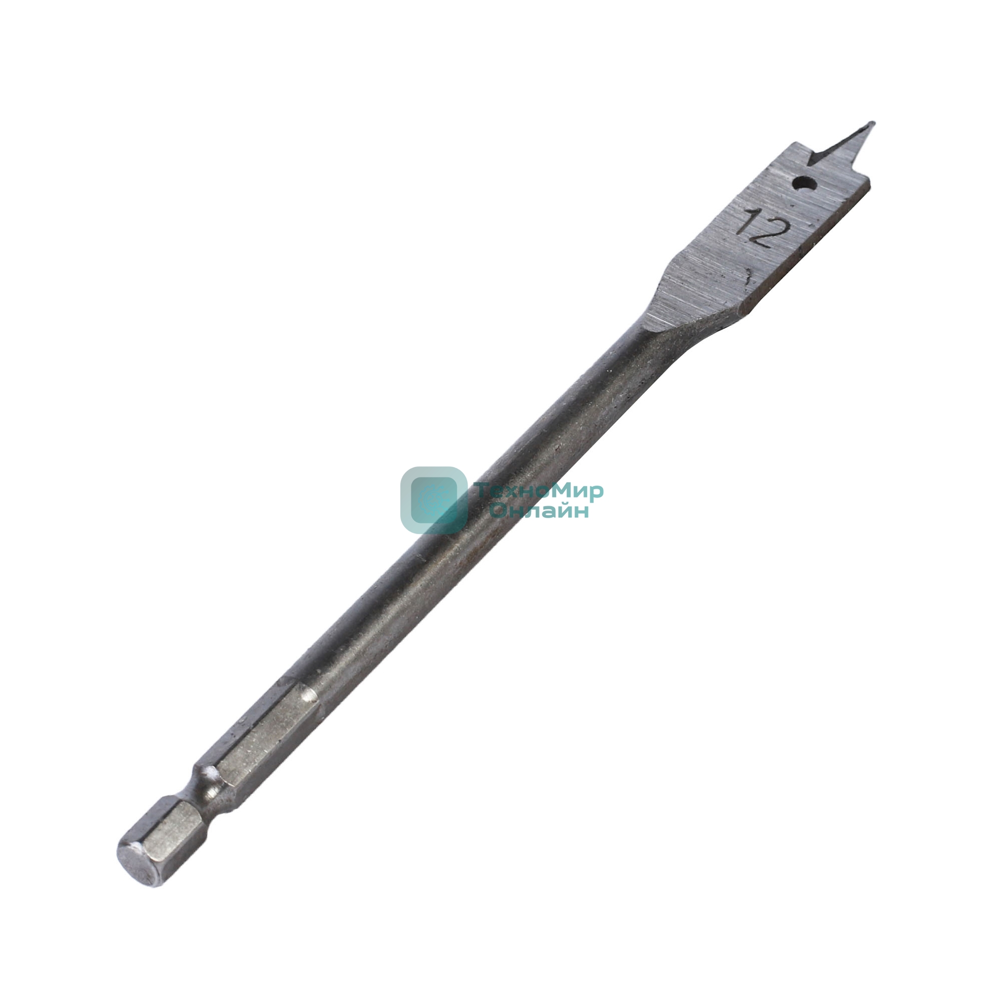 Сверло PATRIOT по дереву перовое 12 мм х 150 мм, 1 шт в блистере