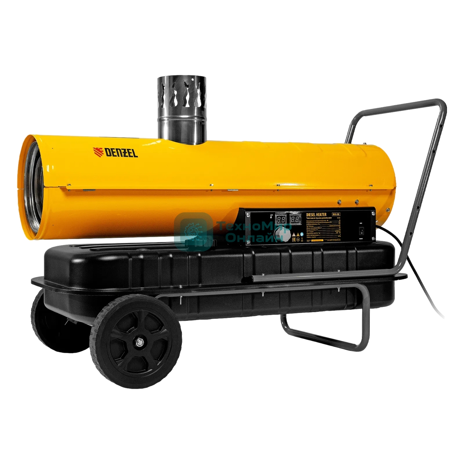 Дизельная тепловая пушка Denzel NHG-30i, 30 кВт, 750 м3/ч, непрямой нагрев, цифровой термостат