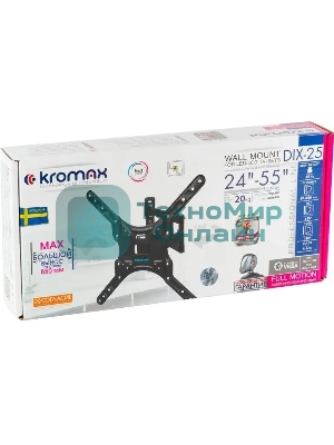 Кронштейн для LED/LCD телевизоров Kromax DIX-25 черный