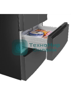 Холодильник Maunfeld MFF180NFSBE01 серый трехкамерный 224/113л морозилка снизу, No Frost