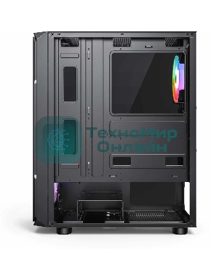 Компьютерный корпус Accord 3338 черный без БП ATX 1xUSB2.0 1xUSB3.0 1xUSB3.1 audio bott PSU