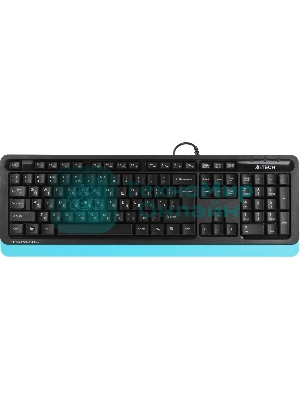 Клавиатура проводная A4Tech Fstyler FK10, USB, черный/синий