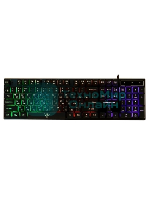 Клавиатура проводная KG-23U BLACK Nakatomi Gaming - игровая с RGb-подсветкой, USB, черная