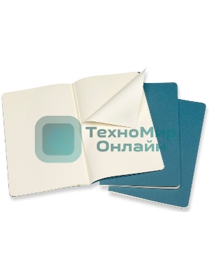 Блокнот Moleskine CAHIER JOURNAL CH018B44 Large 130х210 мм, обложка картон, 80 страниц, нелинованный, голубой (3 шт)