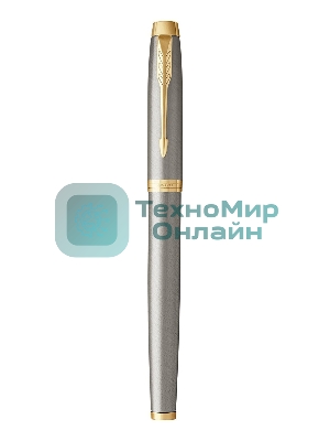 Ручка роллер Parker IM Core T321 (CW1931663) Brushed Metal GT, F, черные чернила, подарочная коробка