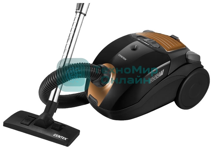 Пылесос Centek CT-2511 черный/желтый, 400/2000 Вт, уборка сухая, пылесборник мешок 2 л