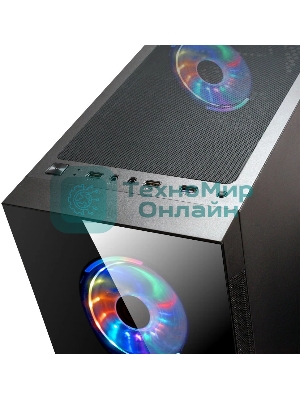 Компьютерный корпус Ginzzu CL280 FAN 12CM RGb*4 USB3.0 Window
