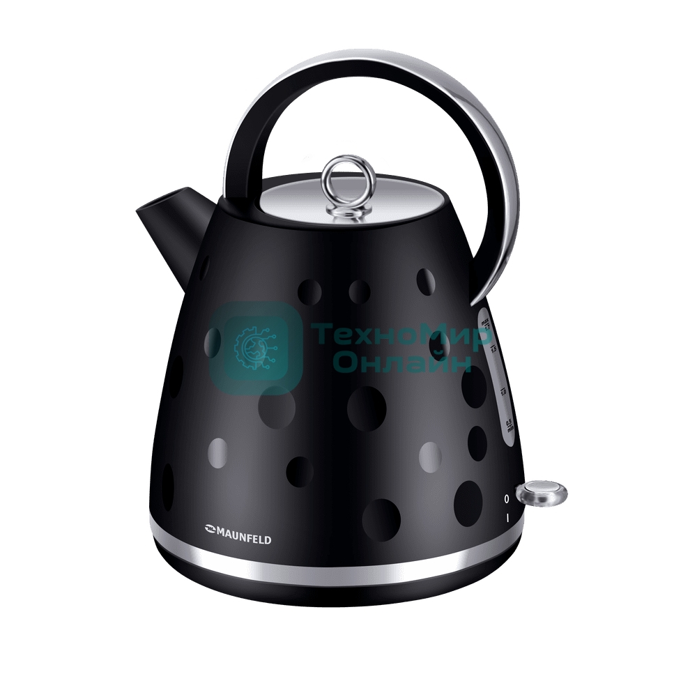 Чайник электрический Maunfeld MFK-647BK черный с хромированными элементами
