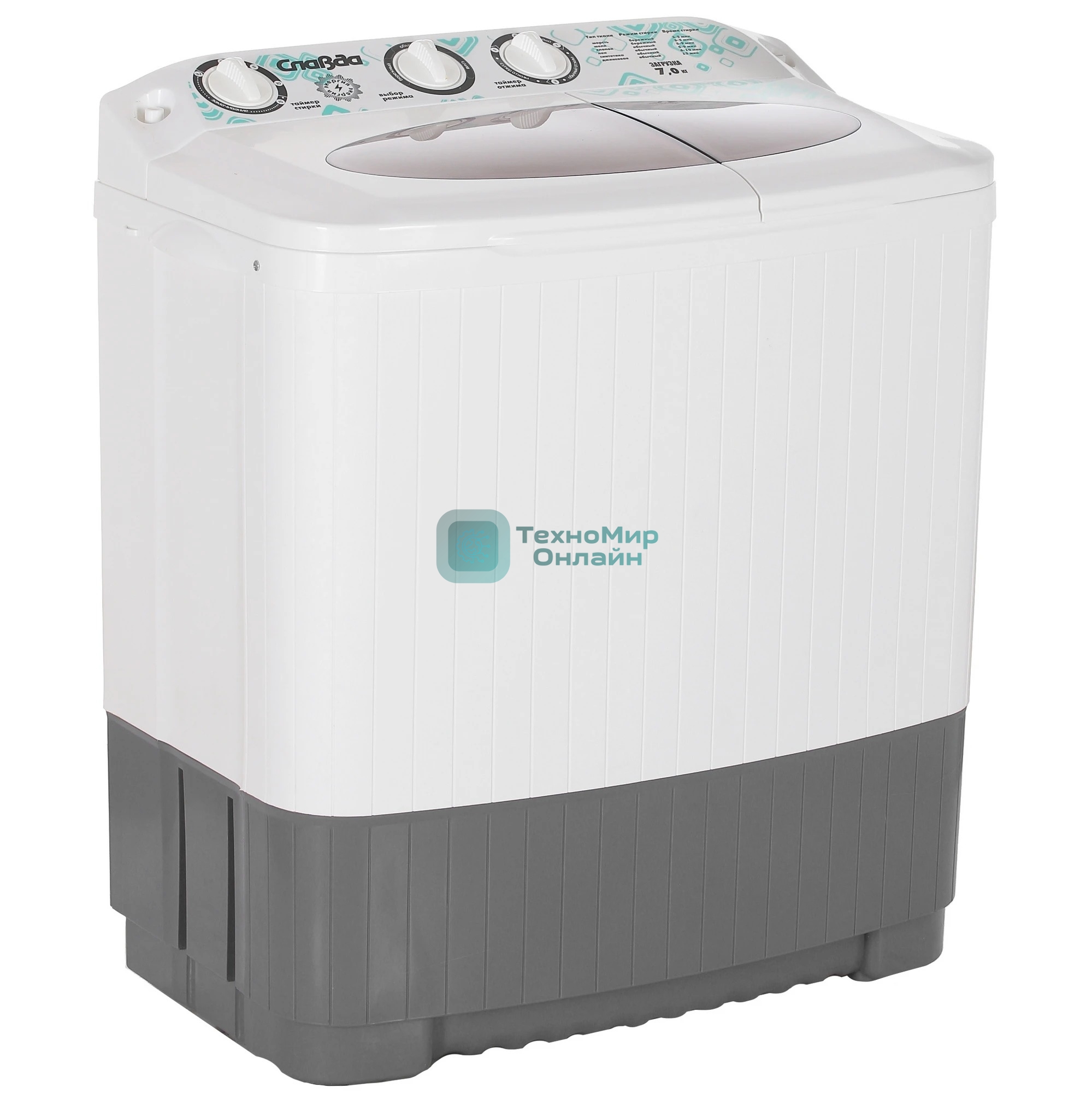 Стиральная машина Славда WS-70PET белый, загрузка вертикальная 7 кг, 1350 об/мин, класс А