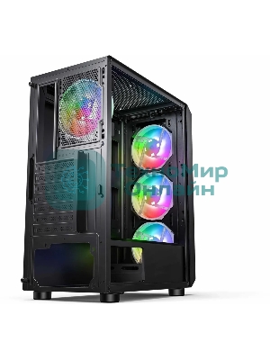 Компьютерный корпус Accord 3338 черный без БП ATX 1xUSB2.0 1xUSB3.0 1xUSB3.1 audio bott PSU