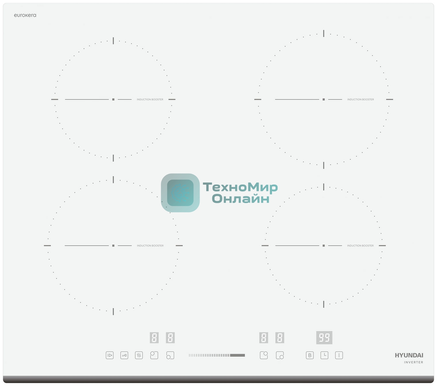 Индукционная варочная панель Hyundai HHI 6752 WG белый