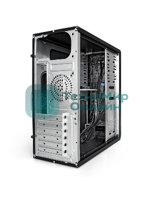 Компьютерный корпус Miditower ExeGate CP-603UB-UNS350 (ATX, БП UNS350 с вент. 12см, 2хUSB, аудио, черный)