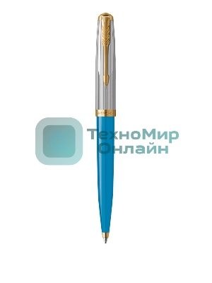 Ручка шариковая Parker 51 Premium (CW2169080) Turquoise GT, M, черные чернила, подарочная коробка