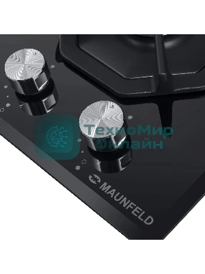 Газовая варочная панель Maunfeld EGHG.32.2CB/G, 2 конфорки, закаленное стекло, черный