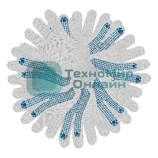 Перчатки трикотажные Сибртех х/б, 200 пар, ПВХ точка, 6 нитей, 10 класс