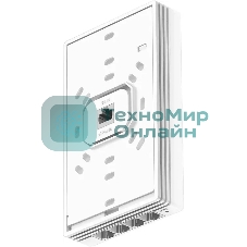 Точка доступа Wi-Fi Cudy AX3000 Gigabit Wall-Plate Wi-Fi 6 Access Point AX3000 Dual Band Wi-Fi 6 Wall Plate Access Point, Chipset MT7981+MT7531AE+MT7976CN, 802.11ax/ac/a/b/g/n, 2402Mbps at 5GHz + 574Mbps at 2.4GHz, 1 x Gigabit PoE-IN Port, 802.3af/at, 4 x Gigabit RJ45 ports, LAN1 support PoE Out, Cudy Mesh Support
