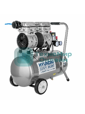 Компрессор поршневой Hyundai HYC 18224LMS безмасляный 180л/мин 24л 1000Вт серебристый