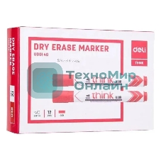Маркер для досок Deli EU00140 Think, круглый пишущий наконечник, 2мм, красный
