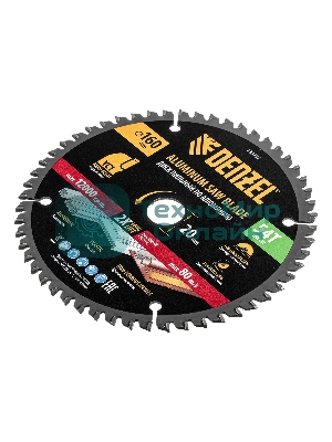 Пильный диск по алюминию Denzel ф160 х 20 мм, 54 зубьев