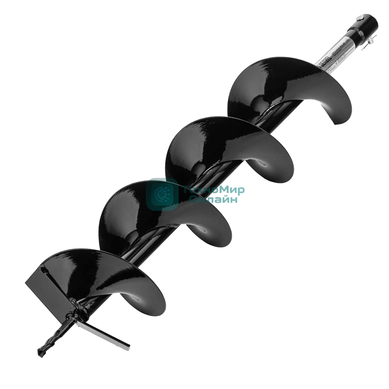 Шнек для грунта Denzel E-150, диаметр 15 0мм, длина 80 0мм, соединение 20 мм, несъемный нож