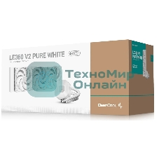 Система водяного охлаждения Deepcool LE360 V2 Pure Soc-AM5/AM4/1200/1700/1851 белый 4-pin 19-31.6dB Al 250W 1554gr Ret (R-LE360PURE-WHLNMD-G-1)