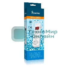 Сетевой фильтр 16А, 3500 Вт, 3 гнезда, без з/ш, с з/к, ПВС 3x1.0, 1,8 м, белый (SBSP-3-18-W)