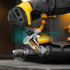 Ключ разводной Denzel 185 мм, CrV, кованый, укороченная рукоятка