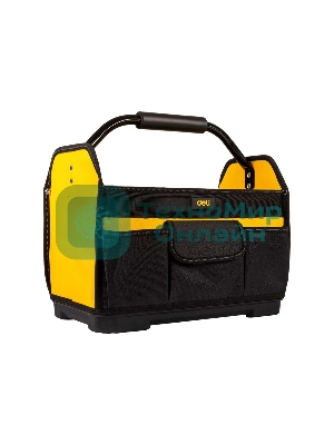 Сумка для инструментов каркасная с жестким пластиковым дном Deli DL586111 7 карманов, без плечевого ремня, ткань Оксфорд 600D