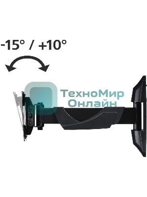 Кронштейн для телевизора Hama FULLMOTION черный, 10