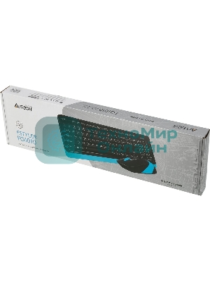 Комплект клавиатура+мышь A4Tech FStyler FG1010 беспроводной, USB, 2000 DPI, чёрный/синий