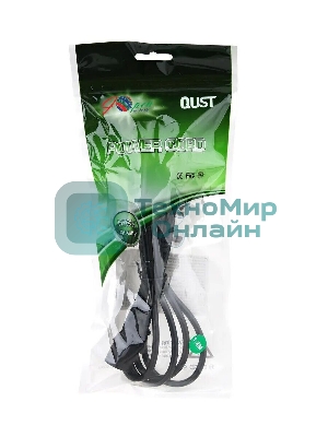 Кабель компьютер-розетка AOpen 1.8м 220V (EURO) VDE 3Gx0,5мм2 QUST ACE021-1.8M