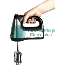 Миксер SUPRA MXS-591 500 Вт, 6 скоростей, режим Турбо, насадки для взбивания яиц и крема, насадки для замеса тяжелого теста, корпус металл/пластик, черный)