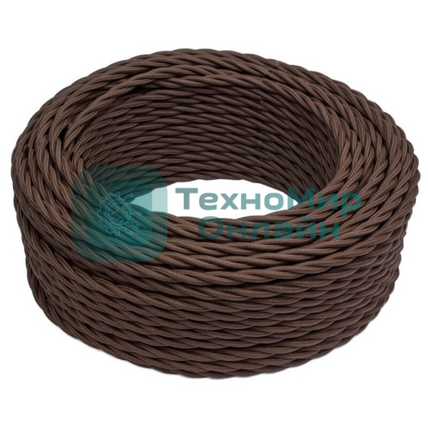 Провод ретро Bironi B1-435-72-50 3х2.5 матовый коричневый (уп. 50 м)